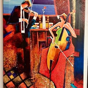 CHARLES LEE “A SONG FOR US” Abstract Musician Art Canvas